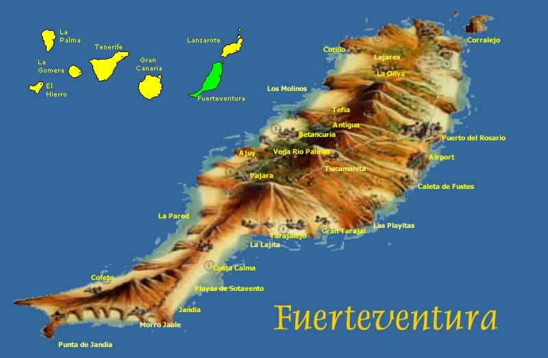 fuerteventura map
